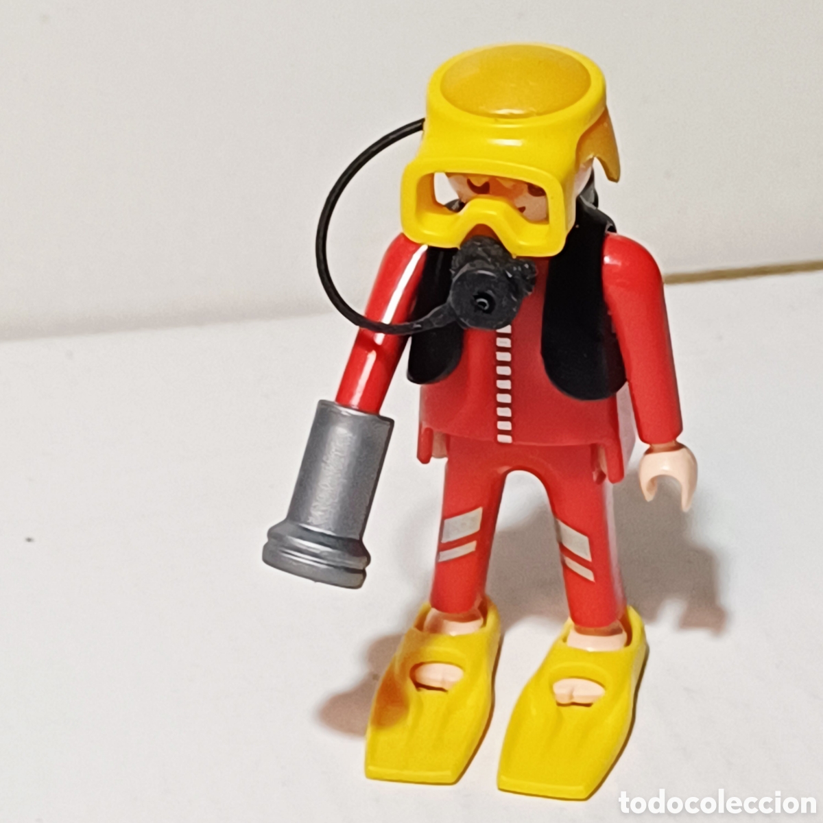 Playmobil: Figura Playmobil N&deg; 30796794 buzo submarinista bombero rescate buceador con linterna