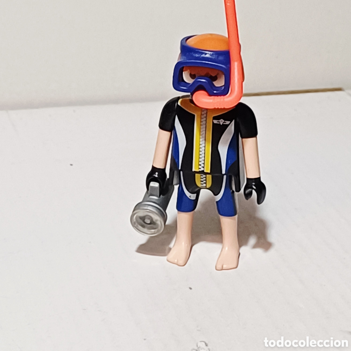 Playmobil: Figura Playmobil buceador buzo submarinista policia con linterna