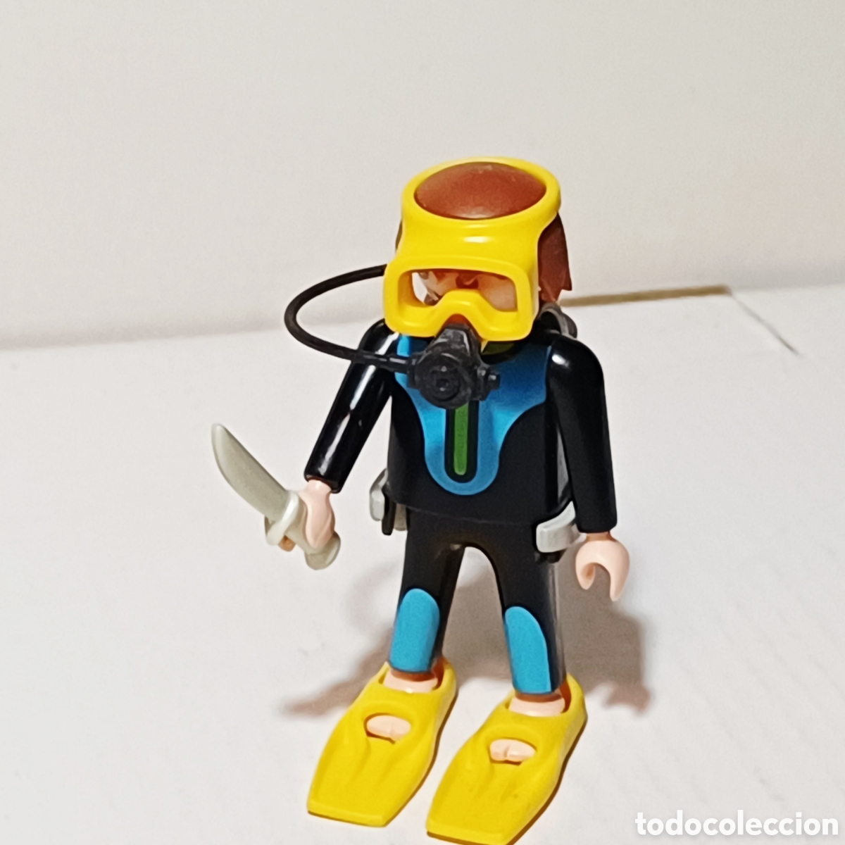 Playmobil: Figura Playmobil buceador buzo submarinista policia con linterna