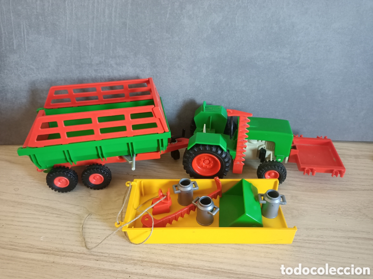 Playmobil: Playmobil 3451 lote granja tractor con remolque y utensilios
