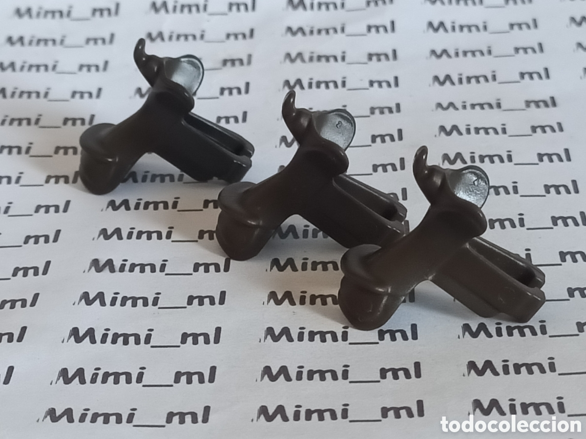 Playmobil: Playmobil 3 sillas marrones caballo western oeste montura
