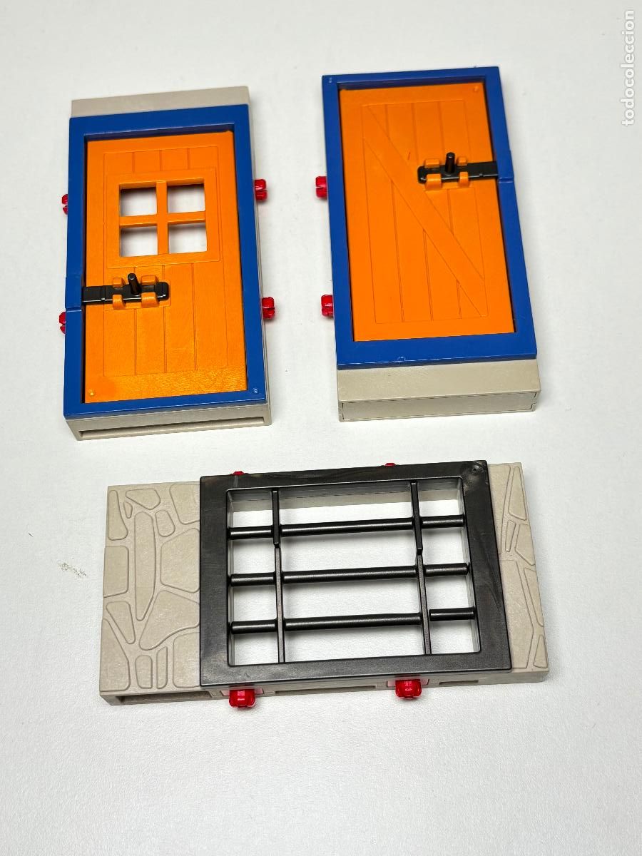 Playmobil: Playmobil 3032 pared puerta reja fuerte oeste ingl&eacute;s