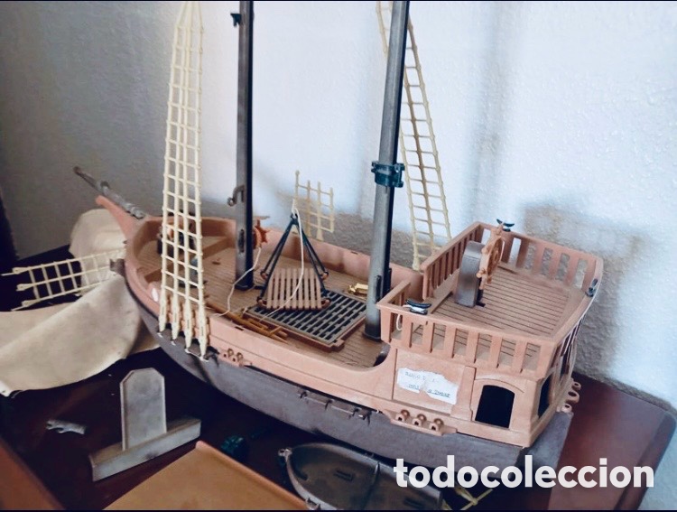 Playmobil: Barco pirata de los a&ntilde;os 80. Antiguo juguete de Famobil.