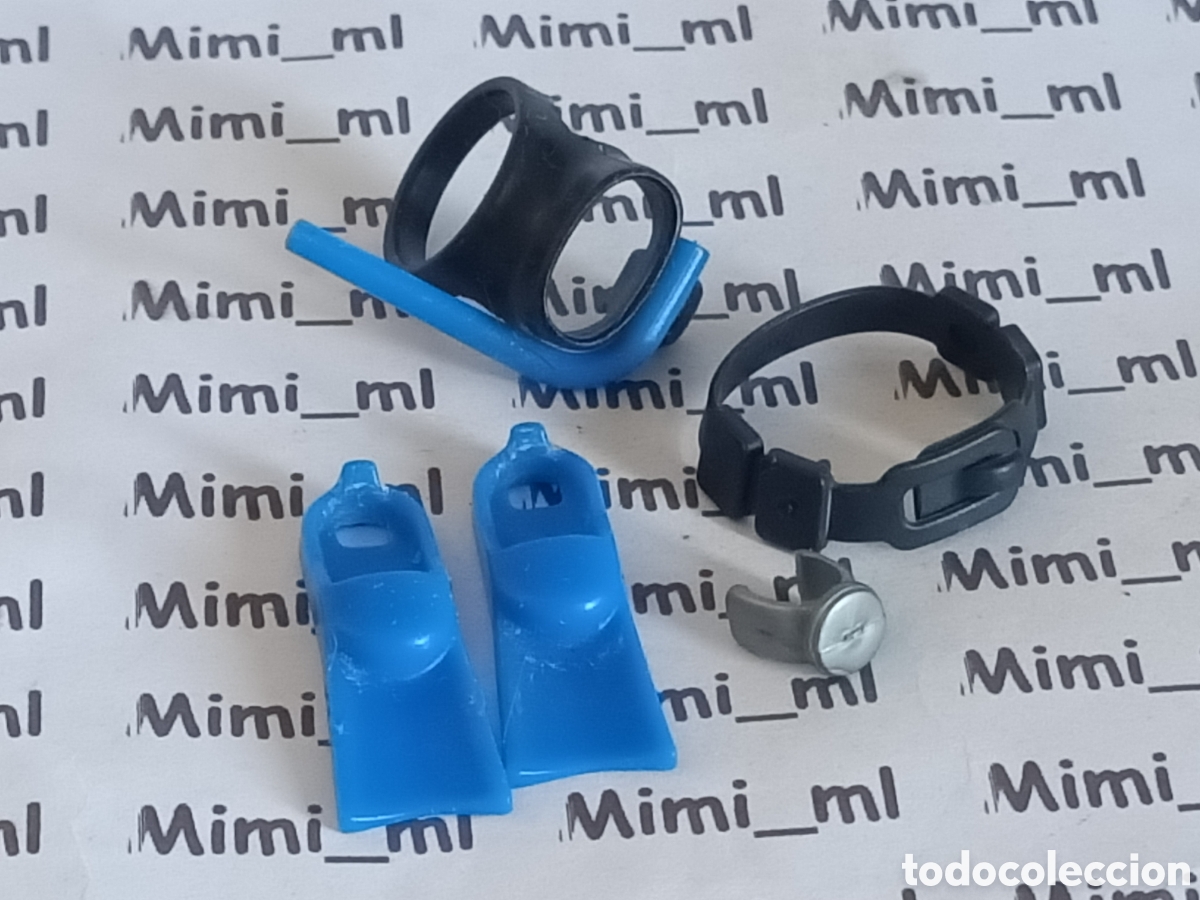 Playmobil: Playmobil lote Zodiac amarilla aletas cintur&oacute;n reloj y careta submarinista snorkel