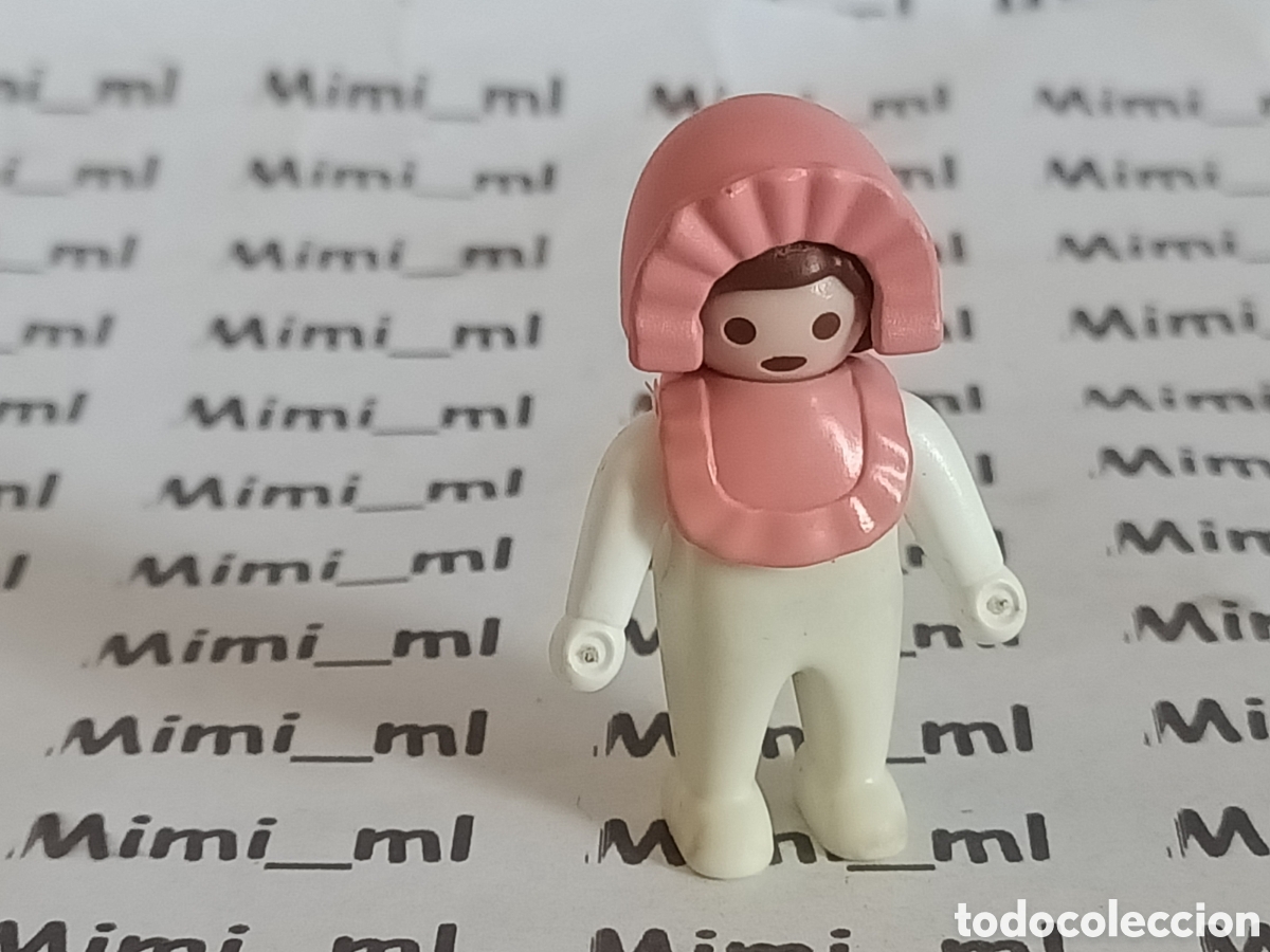 Playmobil: Playmobil figura beb&eacute; carreta oeste carro diligencia western babero gorro ni&ntilde;a