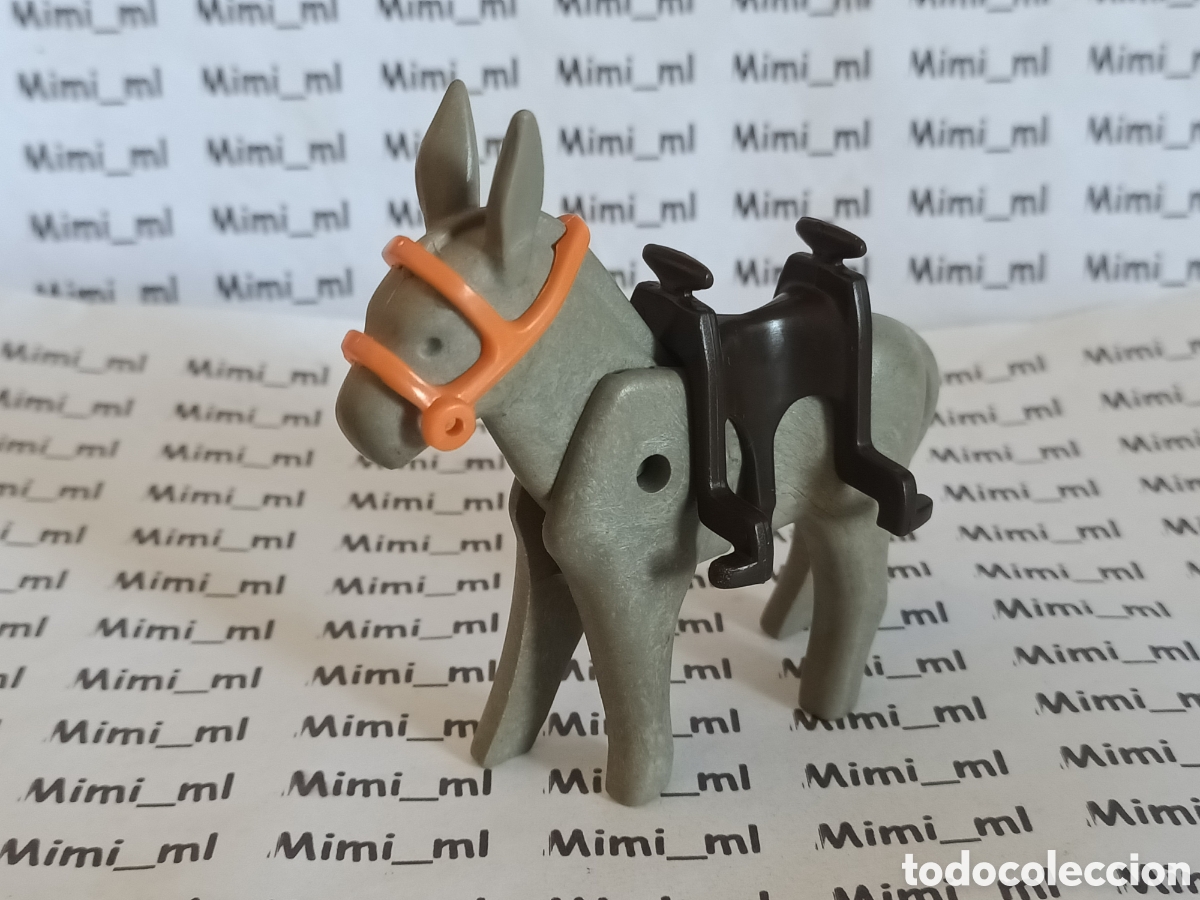 Playmobil: Playmobil burro primera &eacute;poca mina oro montura bocado 3802 animales
