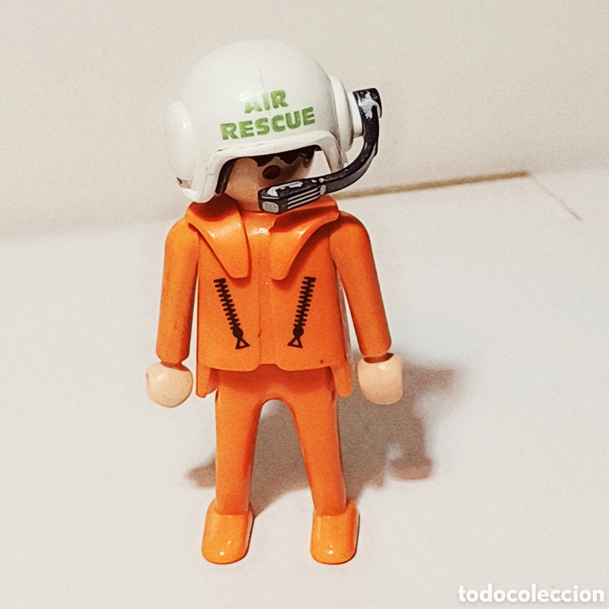 Playmobil: Figura Playmobil piloto de helicoptero de rescate salvamento naranja ref. 3789