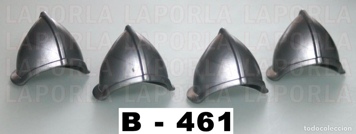 Playmobil: PLAYMOBIL 4 CASCOS MEDIEVALES - GUARDIA SOLDADO CASTILLO EJ&Eacute;RCITO (B-461)