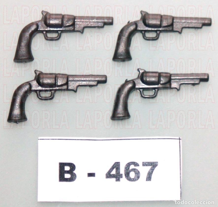 Playmobil: PLAYMOBIL 4 PISTOLAS COLT OESTE - NORDISTAS SHERIFF REV&Oacute;LVER VAQUERO (B-467)