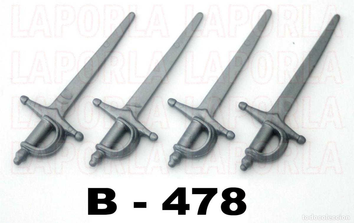 Playmobil: PLAYMOBIL 4 ESPADAS - MEDIEVAL FLORETE SABLE (B-478)