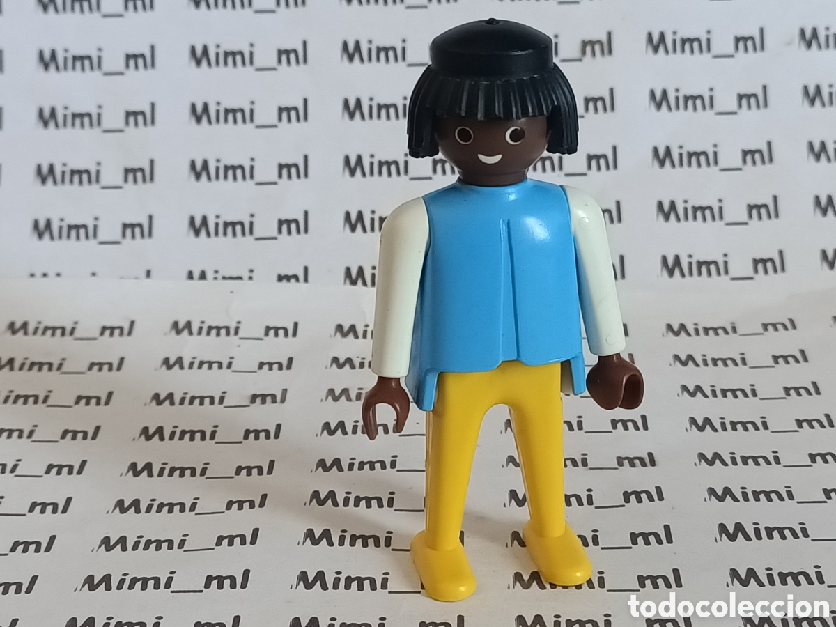 Playmobil: Playmobil figura hombre bandido western negrito mejicano negro oeste bandolero