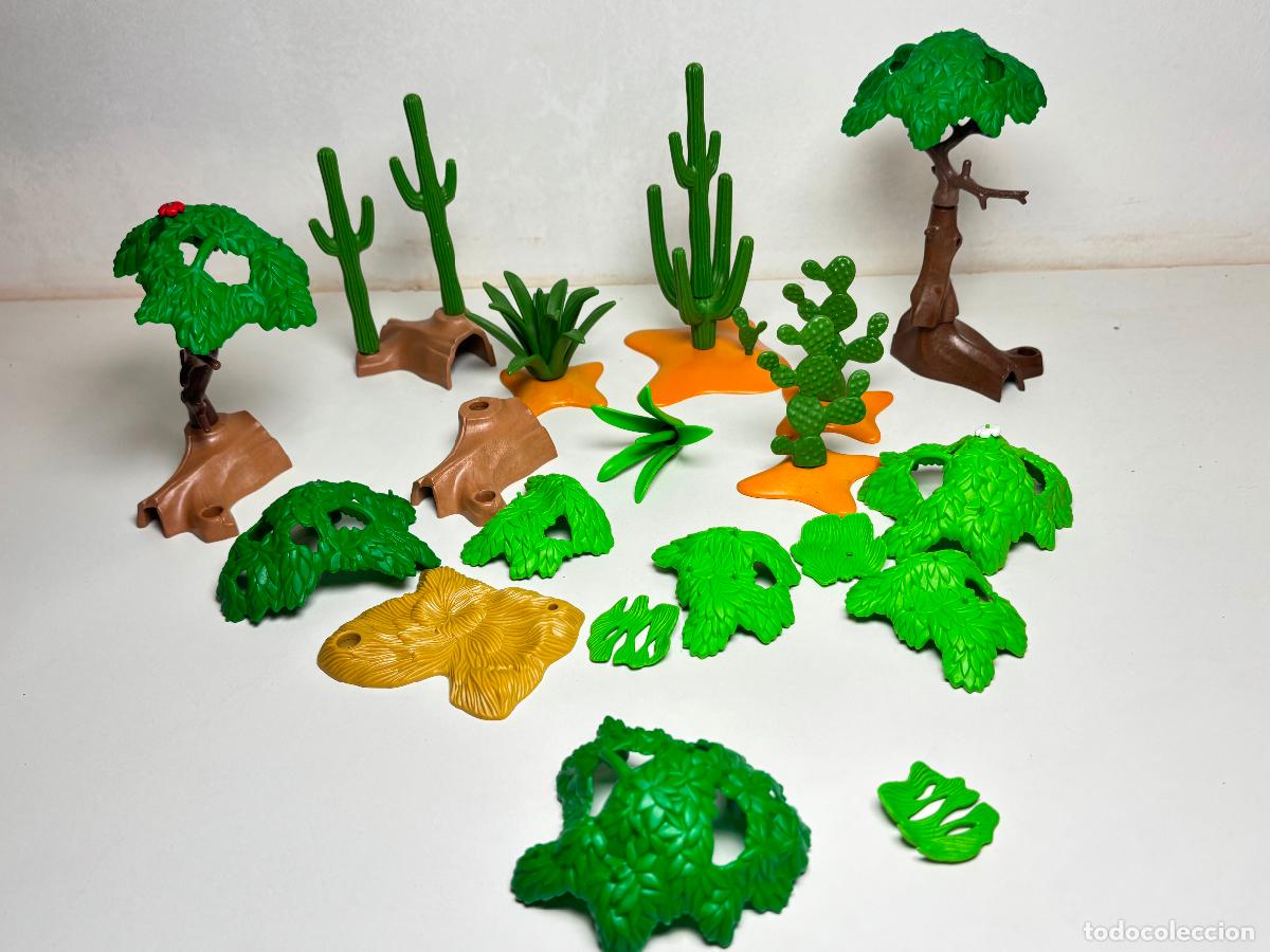 Playmobil: Playmobil lote planta vegetaci&oacute;n &aacute;rbol base hojas oeste