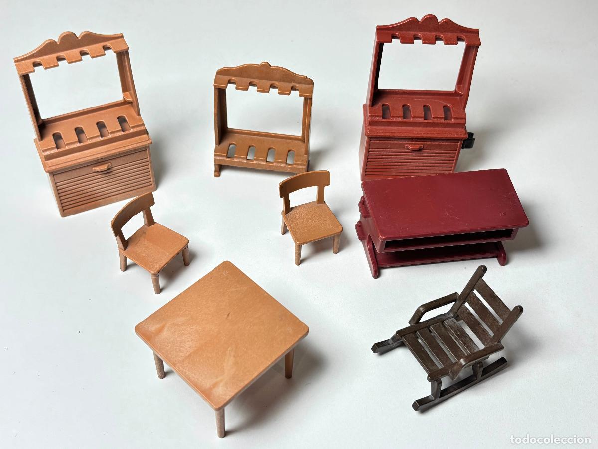 Playmobil: Playmobil lote armero silla mecedora mesa oeste