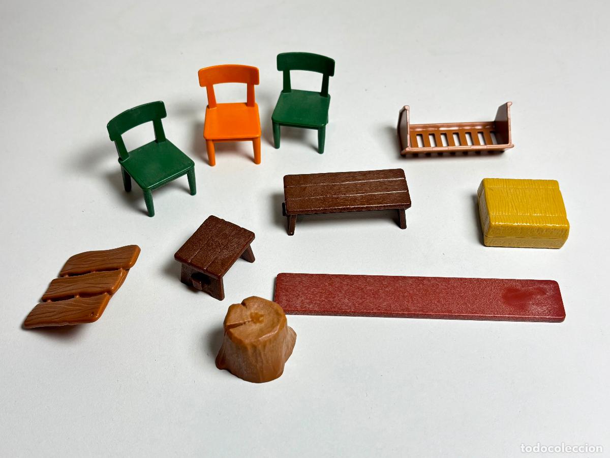 Playmobil: Playmobil silla banqueta paja tronco