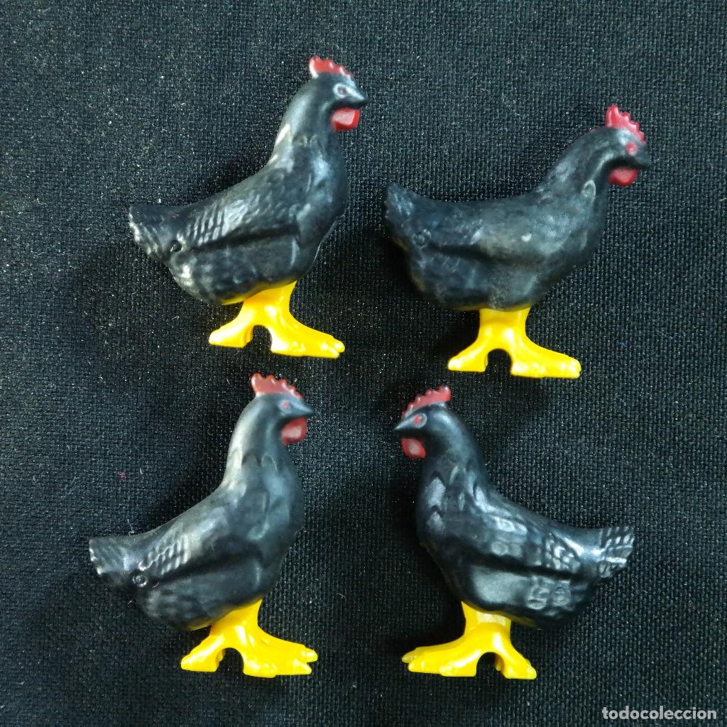 Playmobil: Playmobil 4 gallinas negras ☼