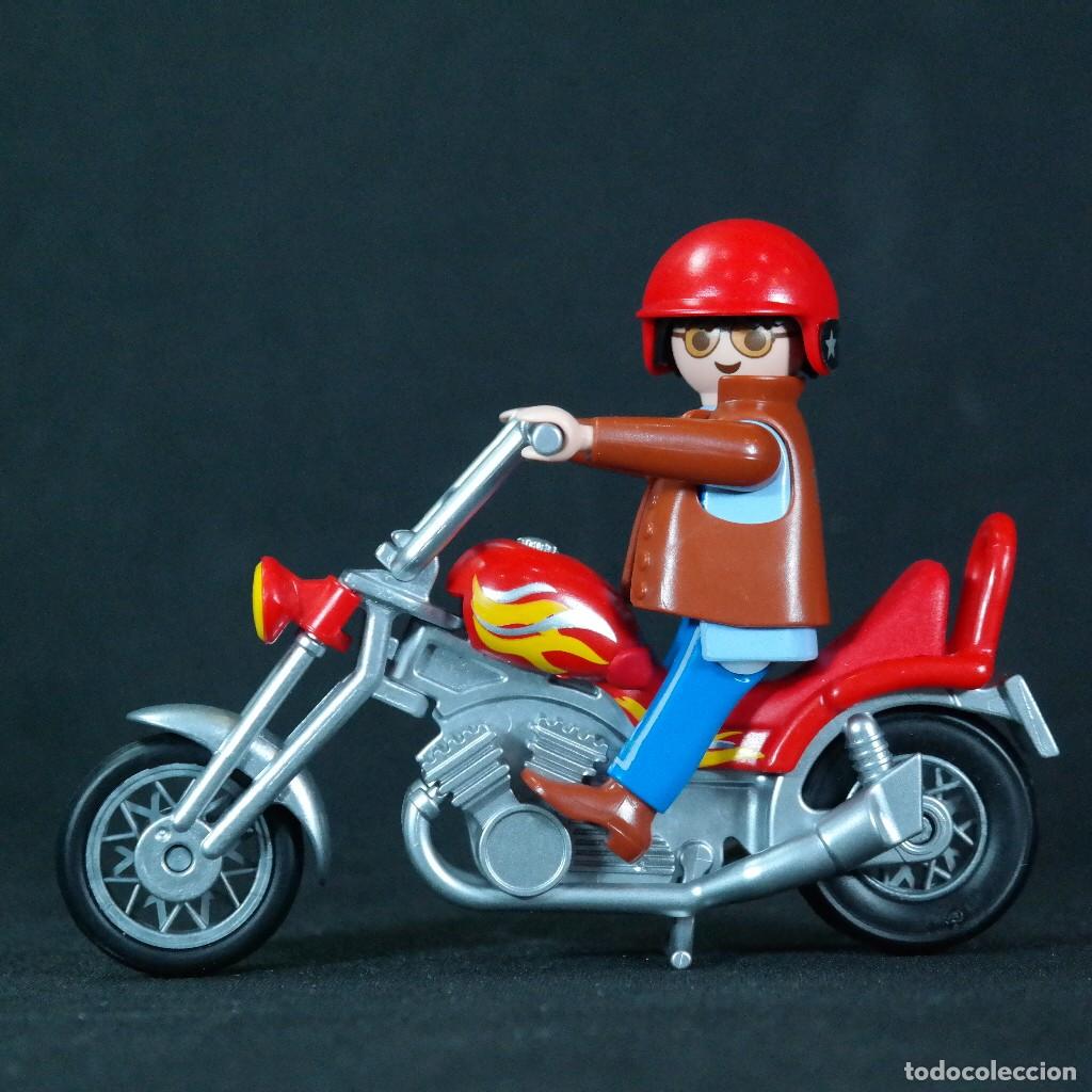 Playmobil: Playmobil moto con motero ☼