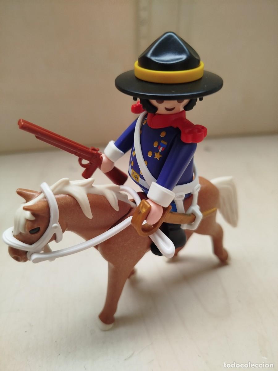 Playmobil: Playmobil capitan nordista a caballo
