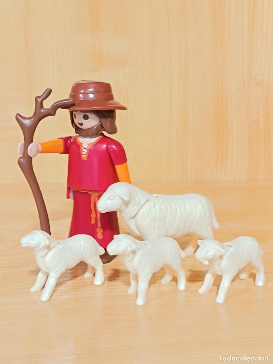 Playmobil: PLAYMOBIL ALDEANO , PASTOR CON OVEJAS , BELEN - 10/7/25