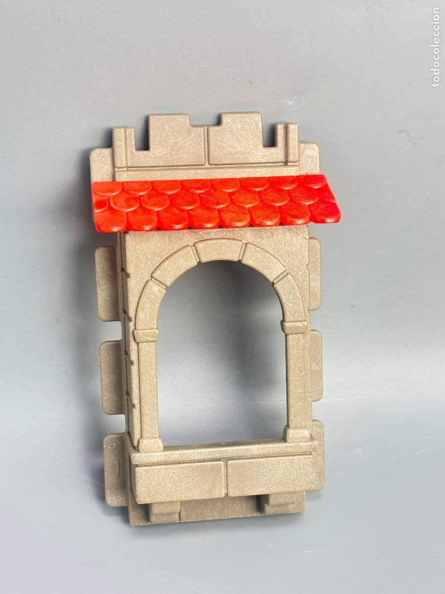 Playmobil: Playmobil lote pared balc&oacute;n con tejado casa castillo medieval