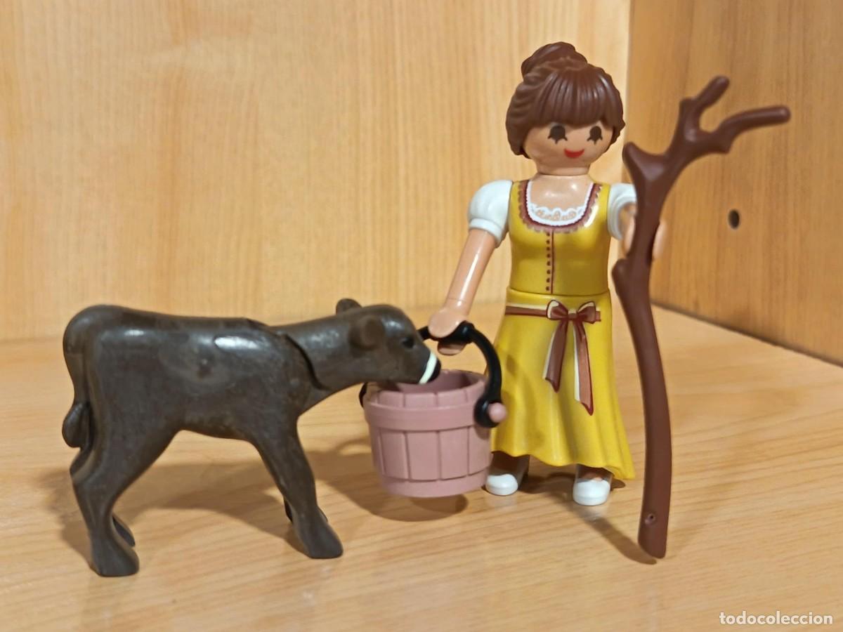 Playmobil: PLAYMOBIL ALDEANA , PASTORA CON VACA , BELEN - 10/7/25