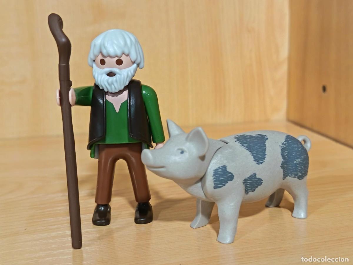 Playmobil: PLAYMOBIL ALDEANO CON GRAN CERDO , BELEN - 10/7/25