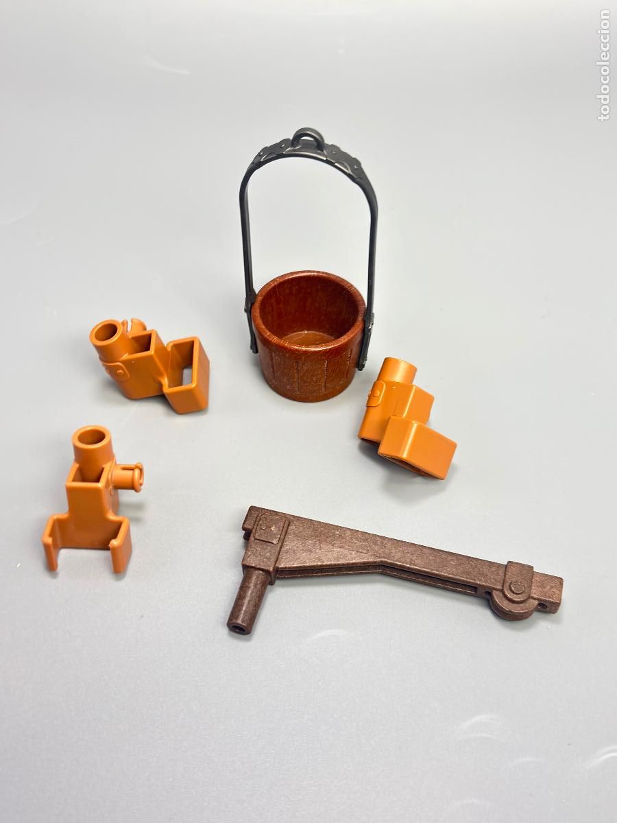 Playmobil: Playmobil lote cubo gr&uacute;a y soporte casa castillo