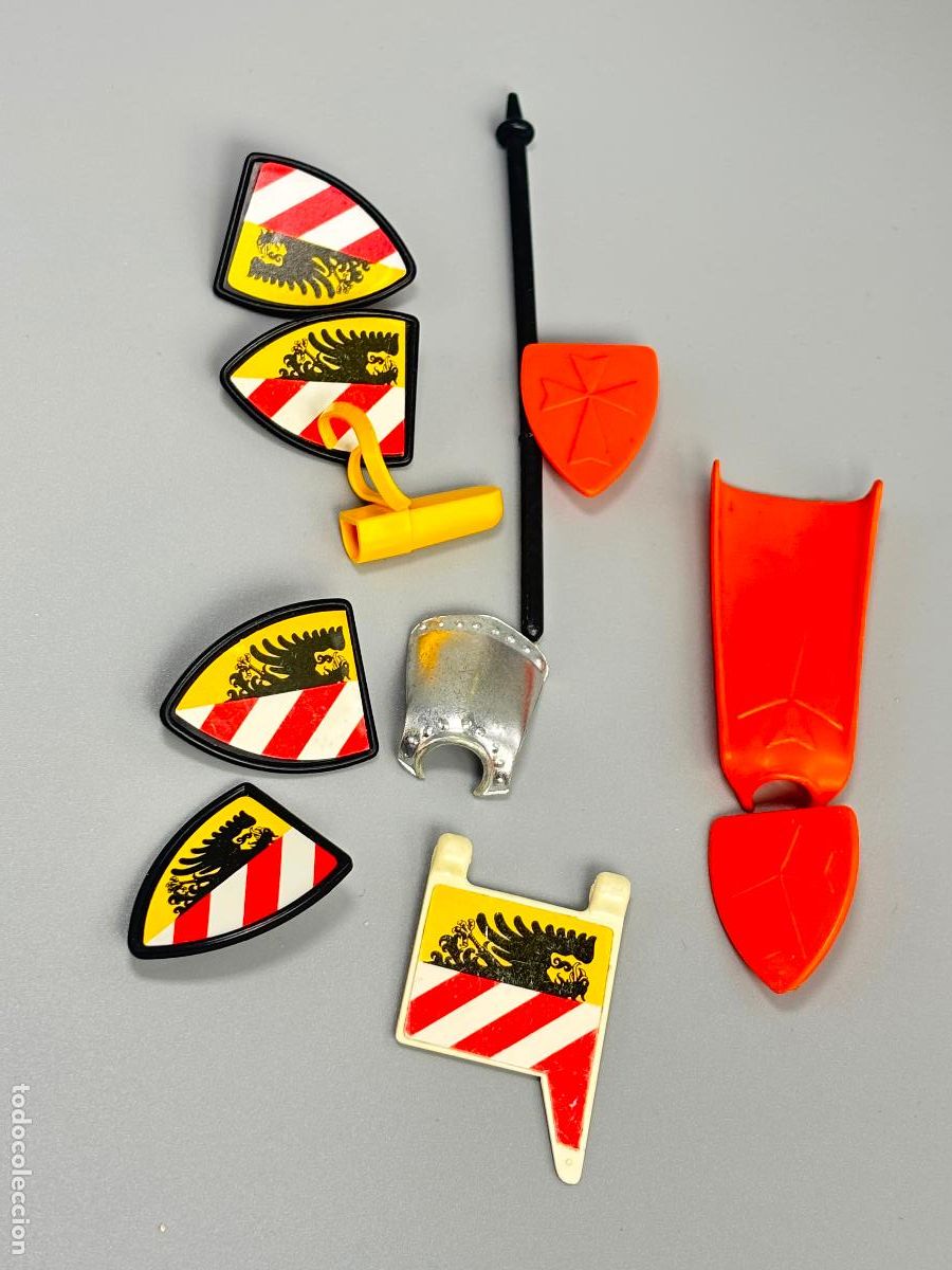 Playmobil: Playmobil lote escudo capa soldado primera &eacute;poca