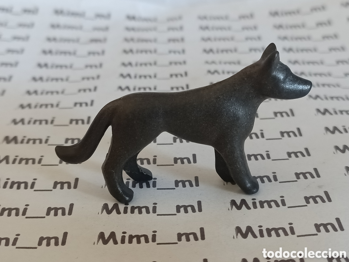 Playmobil: Playmobil figura perro marr&oacute;n oscuro primera &eacute;poca animales western oeste medieval