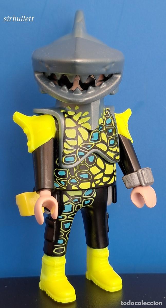 Playmobil: Figura Agente del equipo S.H.A.R.K. Playmobil 70007. Top agent casco tibur&oacute;n