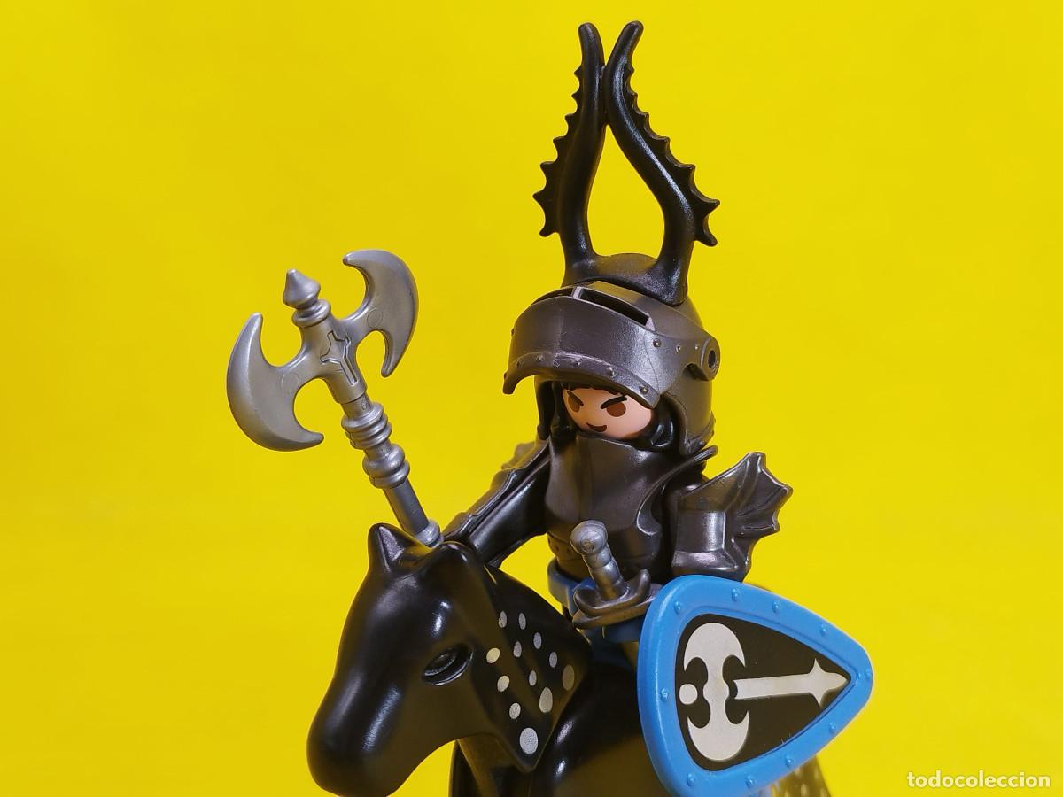 Playmobil: Playmobil Caballero oscuro REF 3315, caballero con armadura negra a caballo
