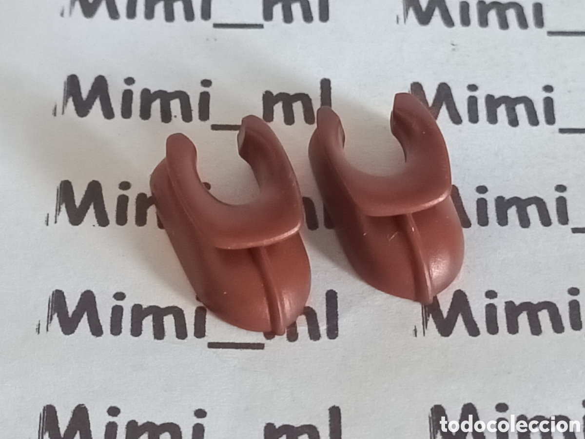 Playmobil: Playmobil babuchas zapatillas zapatos marrones indio poblado western oeste