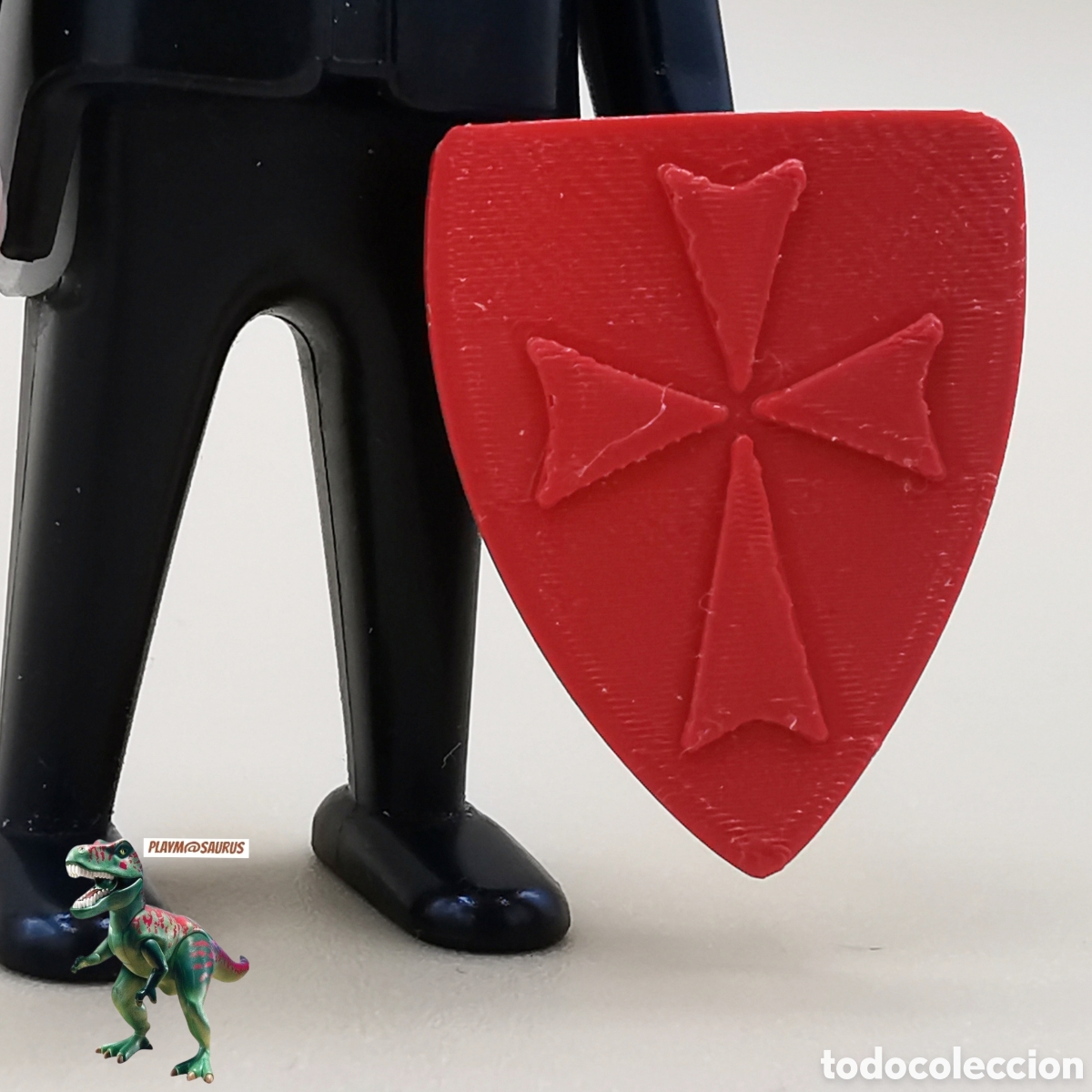 Playmobil: Impresion 3D playmobil escudo rojo cruz de malta templarios caballero medieval 3261 3334 3405 3446