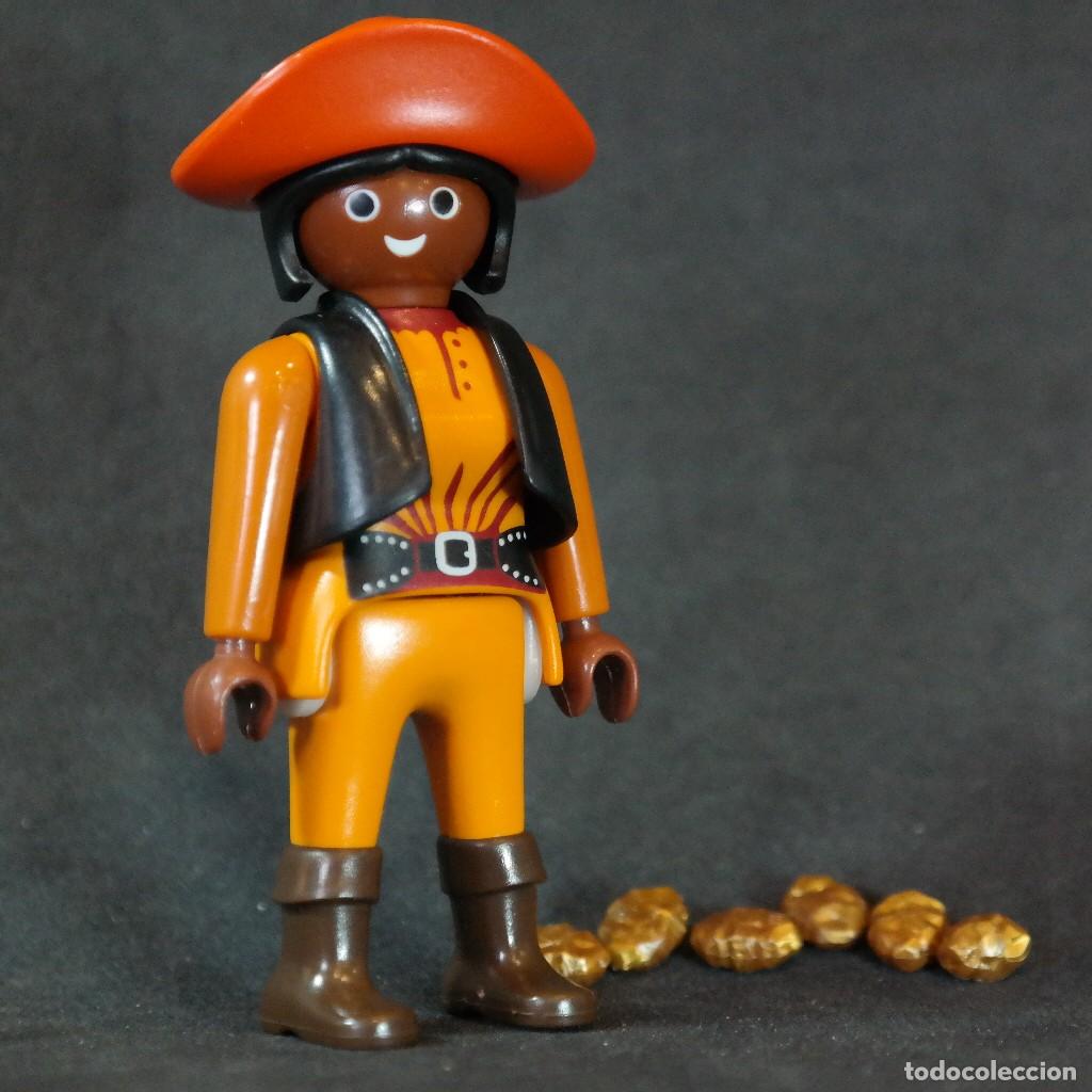 Playmobil: Playmobil mujer de oeste con oro ☼