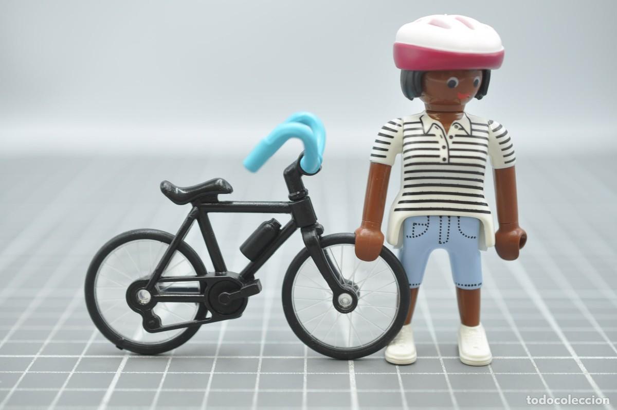 Playmobil: wsk077 Playmobil, mujer con bicicleta carreras