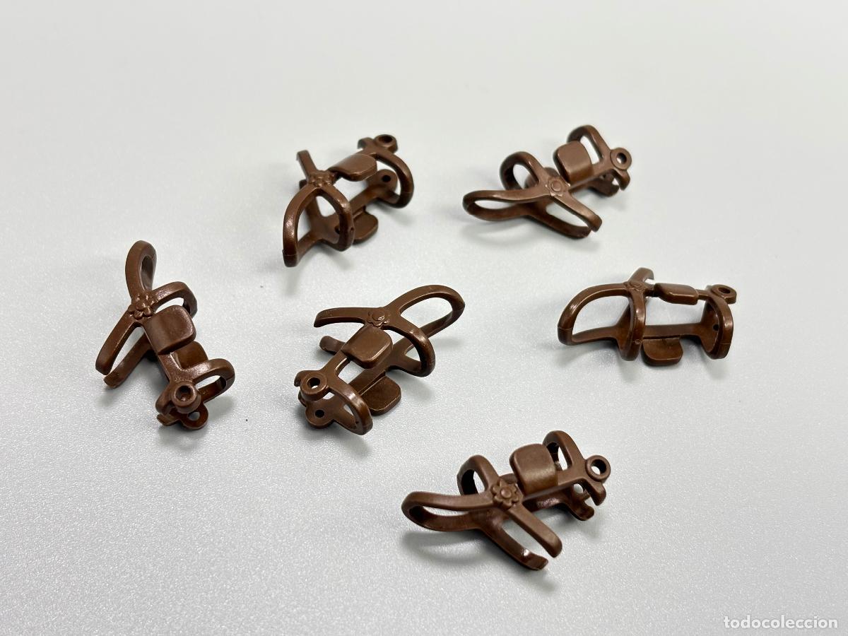 Playmobil: Playmobil lote bocado caballo marr&oacute;n diligencia oeste medieval