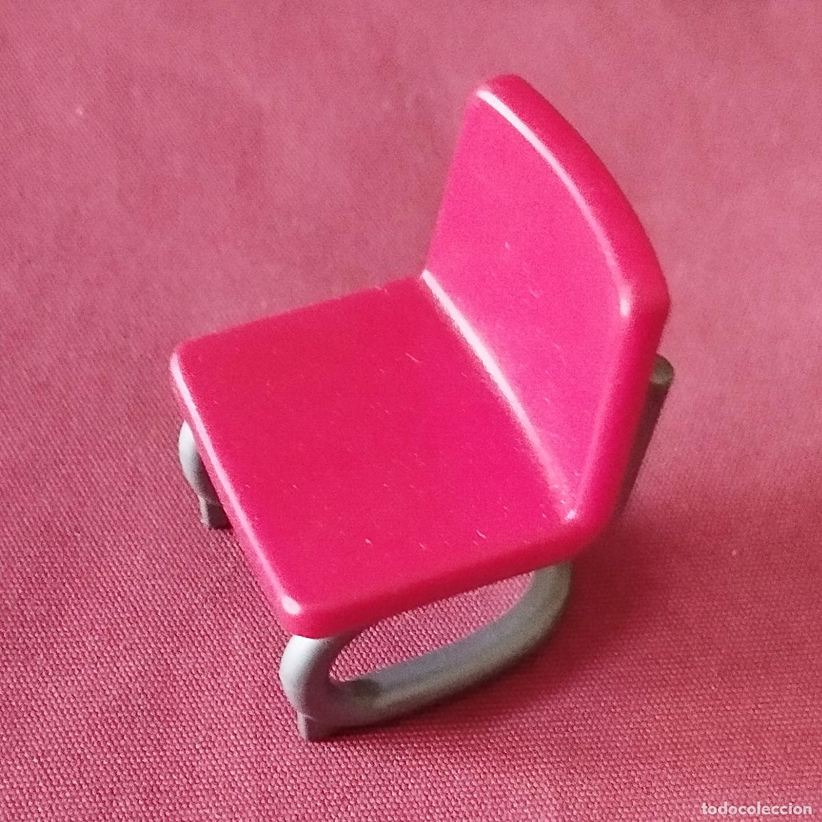 Playmobil: SILLA DE OFICINA - ROJA Y PLATEADO - MOBILIARIO - PLAYMOBIL