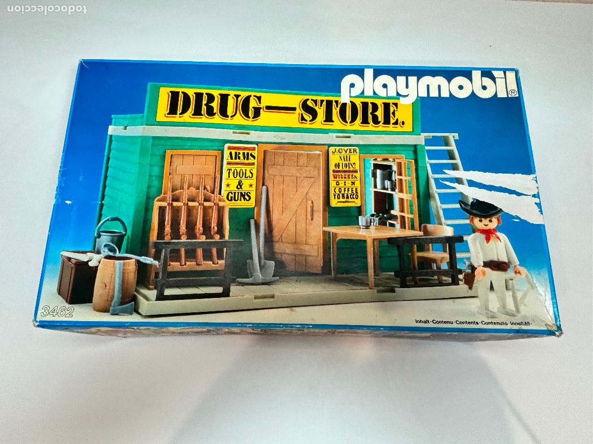 Playmobil: Playmobil 3462 caja vac&iacute;a drug store oeste