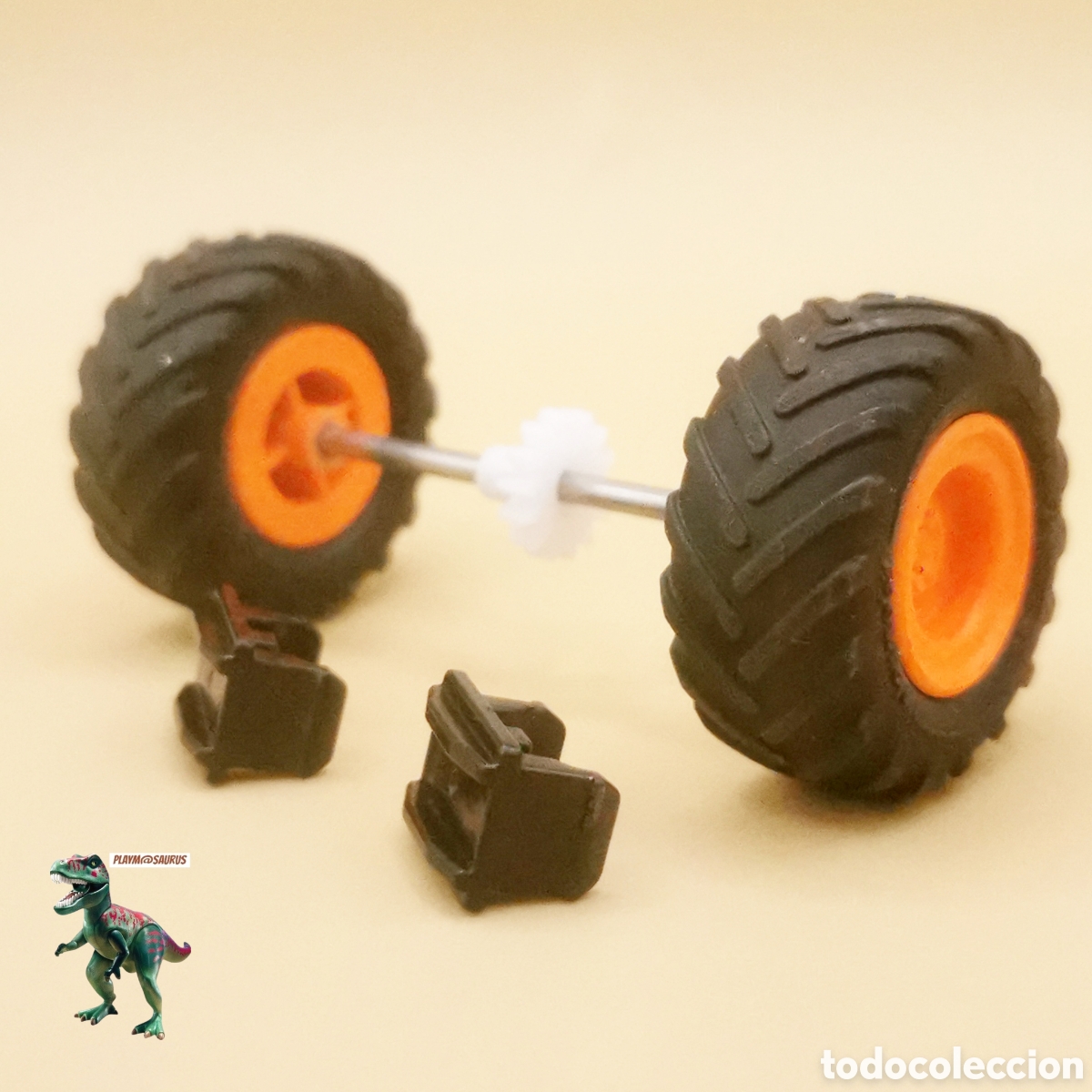 Playmobil: Playmobil 9532 tractor maquina cosechadora 30677323 eje trasero de ruedas peque&ntilde;as con sujecion