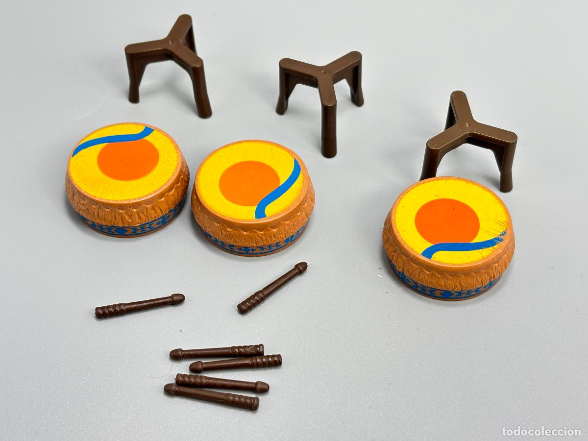 Playmobil: Playmobil 3732 lote de tambores con mazas indio