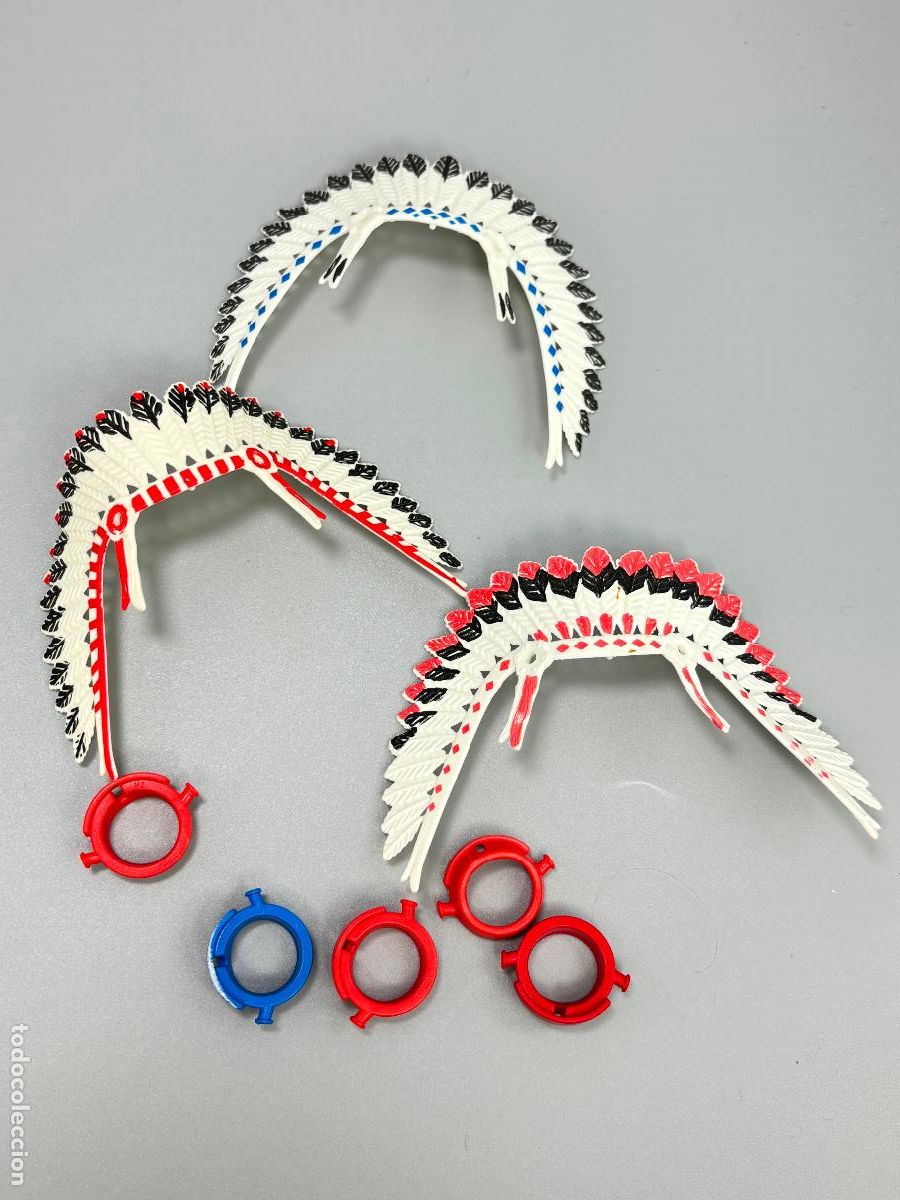Playmobil: Playmobil lote pluma y pa&ntilde;uelo cabeza jefe indio
