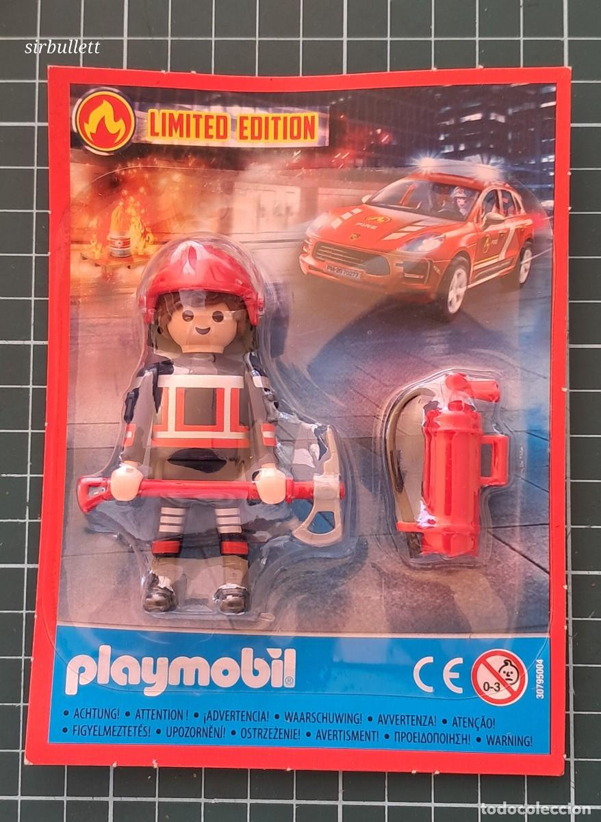 Playmobil: Figura bombero. Revista n&uacute;mero 52 chicos. Playmobil. Blister