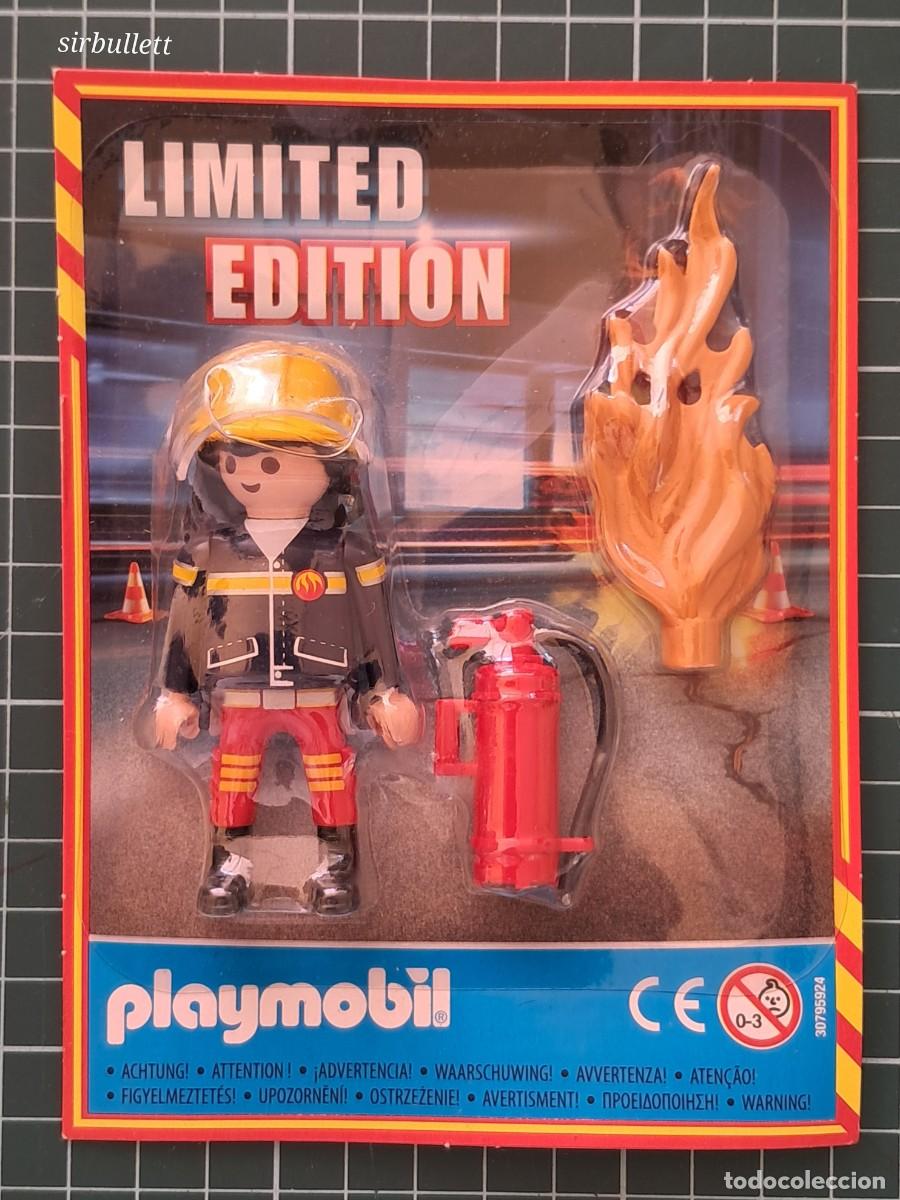 Playmobil: Figura bombero. Revista n&uacute;mero 57. Playmobil. Blister