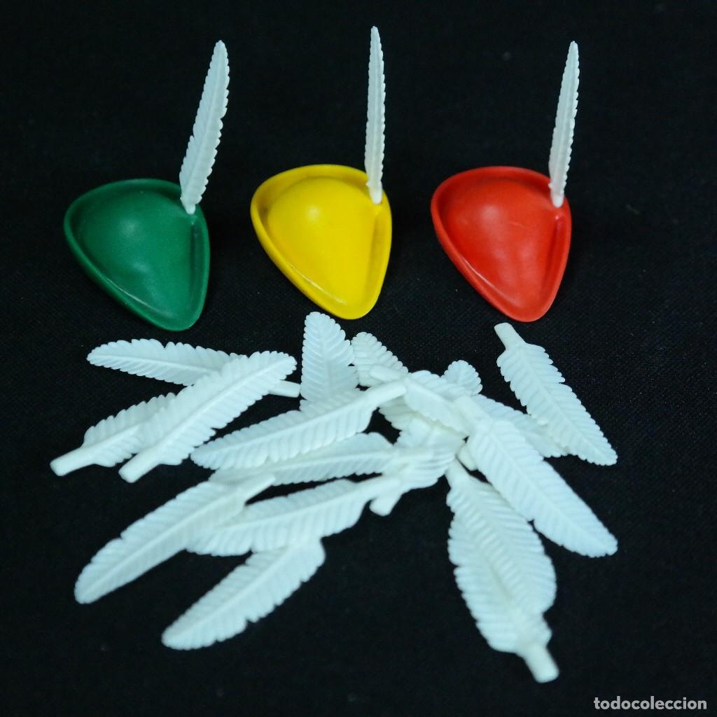 Playmobil: Playmobil gorros medievales con plumas blancas plastico duro ☼