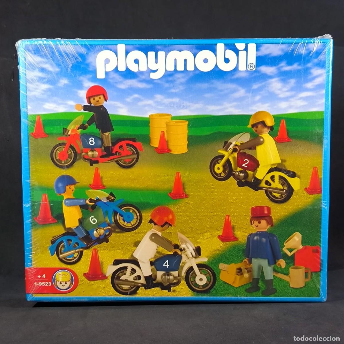 Playmobil: Playmobil carrera motos ref.1-9523 caja cerrada en folio Antex ☼