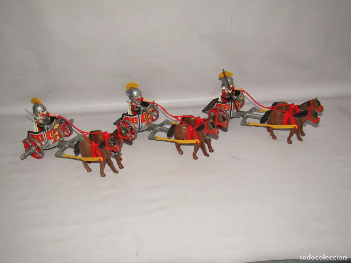 Playmobil: Lote de 3 Cuadrigas Bigas Romanas de PLAYMOBIL Nuevas y Completas