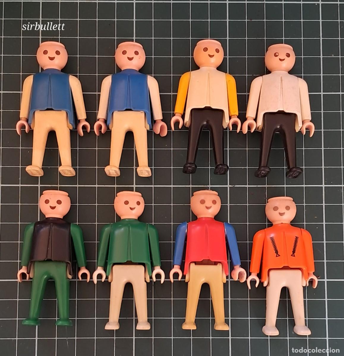 Playmobil: 8 figuras cl&aacute;sicas con manos giratorias. Sin pelo. Playmobil. Restauraci&oacute;n despiece