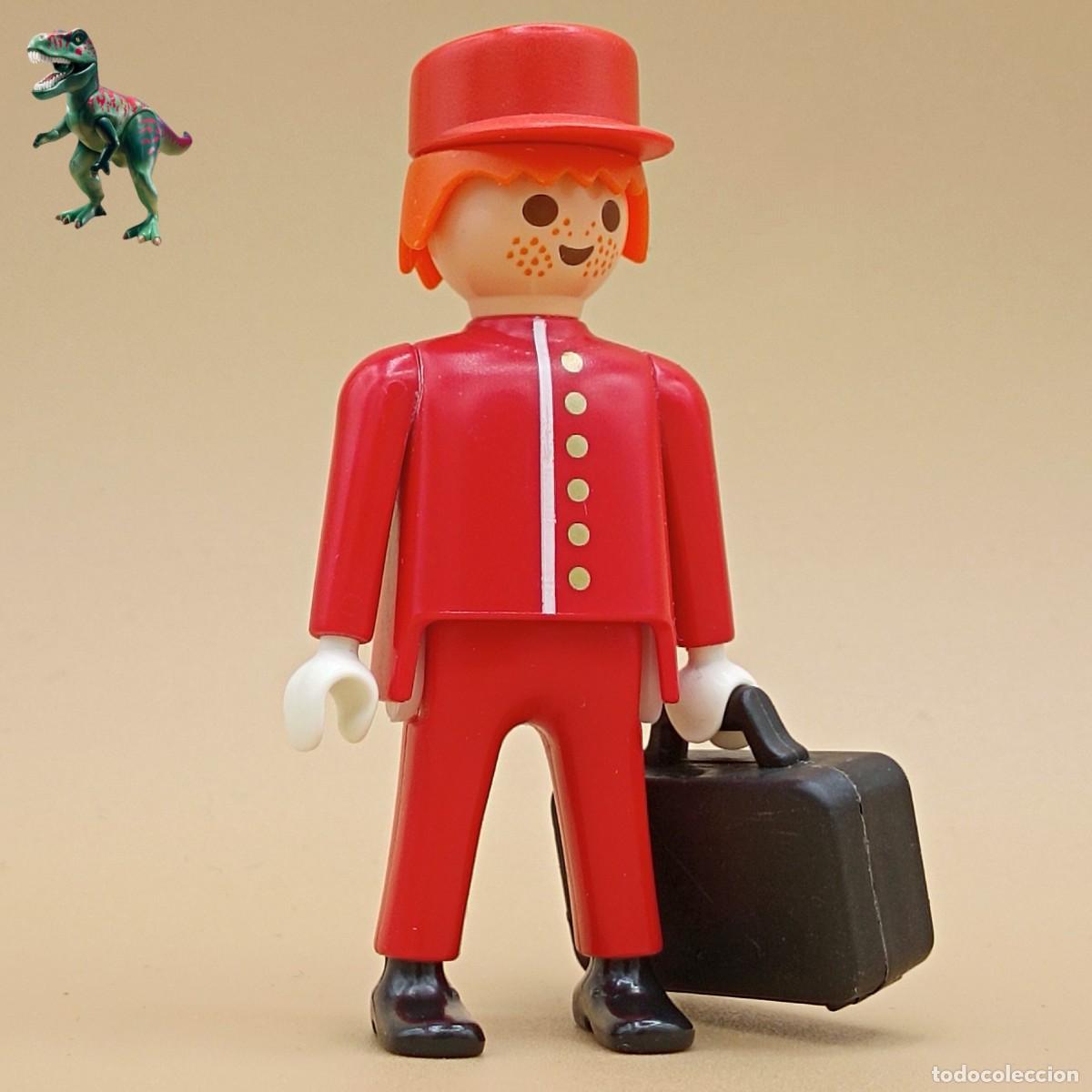 Playmobil: Playmobil figura botones de hotel mozo de equipaje portero conserje maletas victoriano