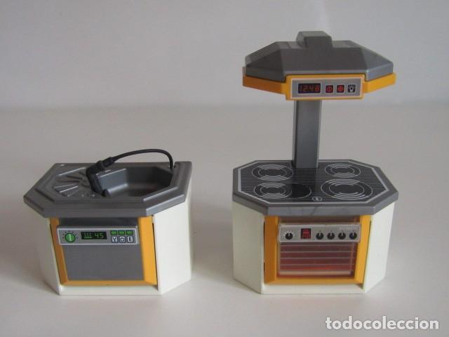 Playmobil: DIFICIL JUEGO DE COCINA HORNO VITROCERAMICA Y FREGADERO MODERNO PARA CASA PLAYMOBIL