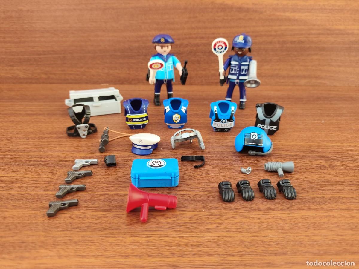 Playmobil: Playmobil lote 2 polic&iacute;as accesorios