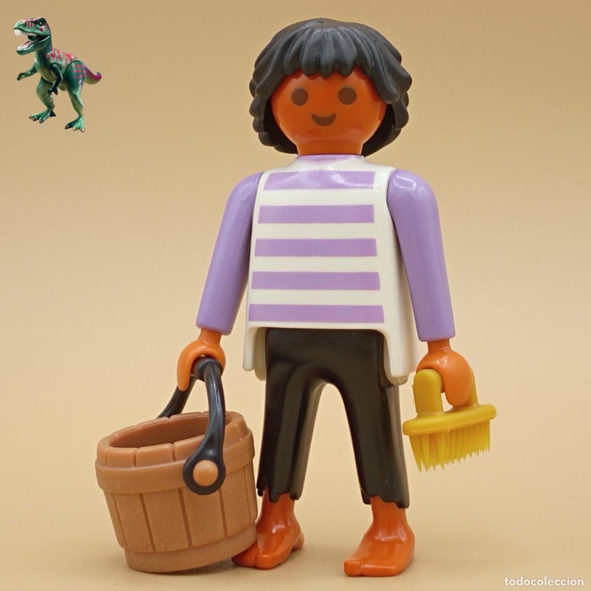 Playmobil: Playmobil figura grumete marinero hombre chico limpiador de cubierta barco pirata